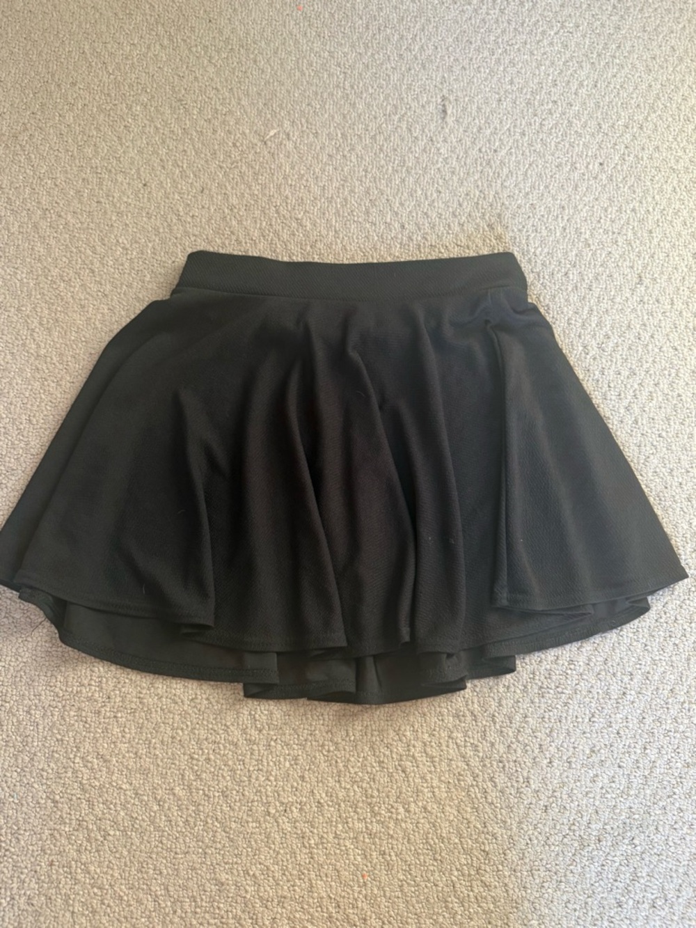 Urban Coco Black Layered Mini Skirt with Elastic Waistband